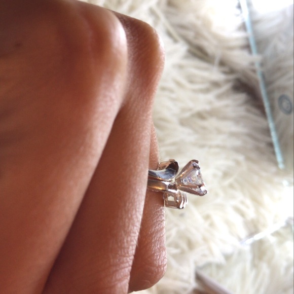 .925 silver sterling ring zirconia stone engagement - Picture 9 of 11